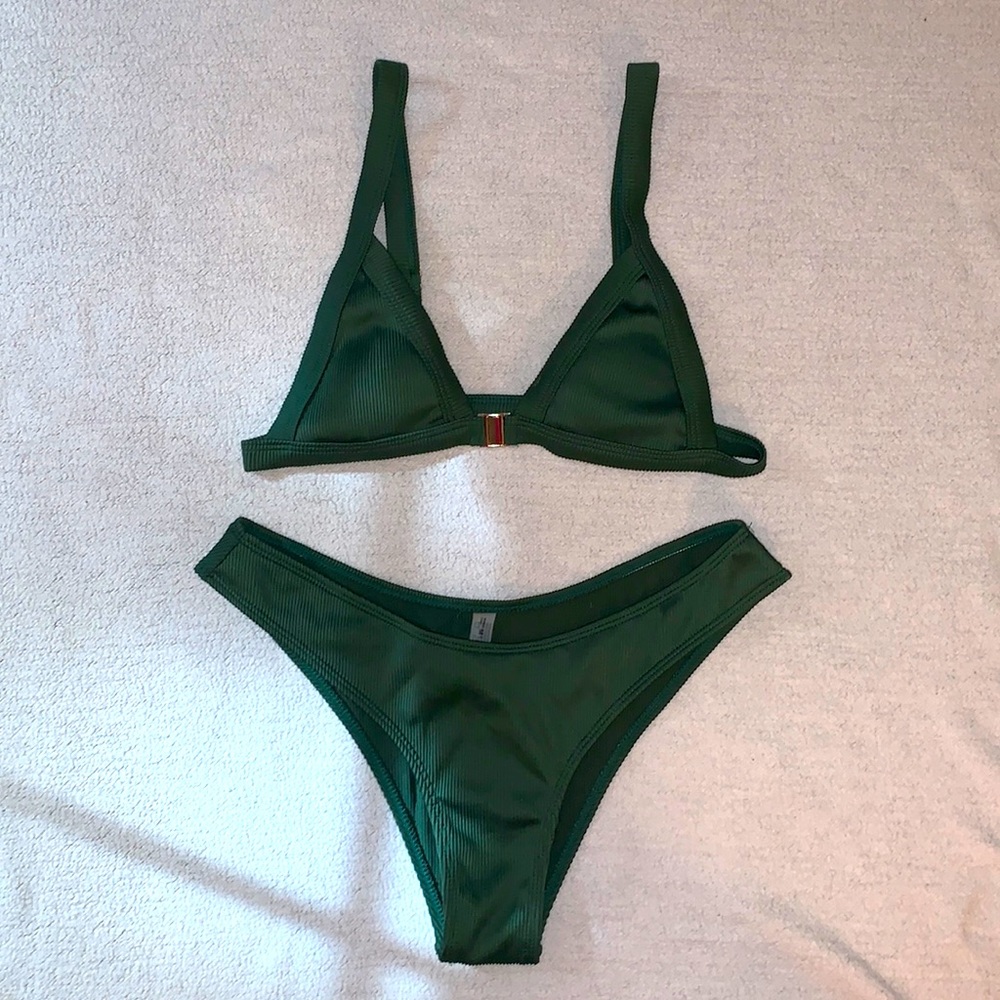Triangle style Army Green Bikini